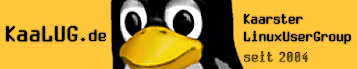 Banner 'Kaarster Linux User Group (KaaLUG)' Banner 'Kaarster Linux User Group (KaaLUG)'