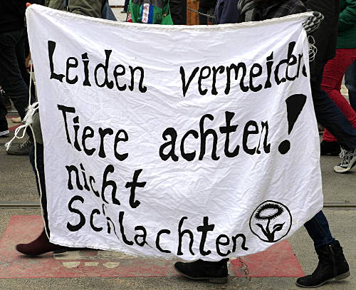 © www.mutbuergerdokus.de: Tierrechtsdemonstration Düsseldorf 2015