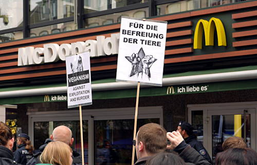 © www.mutbuergerdokus.de: Tierrechtsdemonstration Düsseldorf 2015