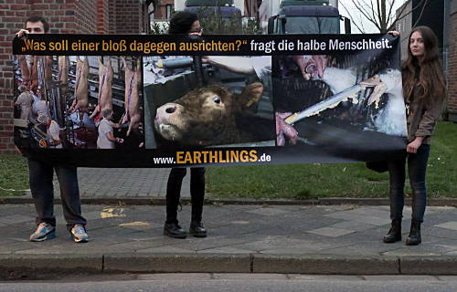 © www.mutbuergerdokus.de: 5. Mahnwache vor dem Schlachthof Viersen