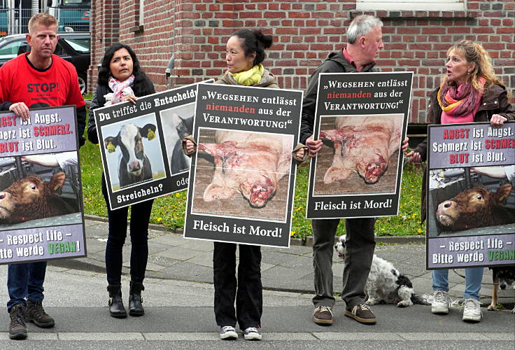 © www.mutbuergerdokus.de: 6. Mahnwache vor dem Schlachthof Viersen