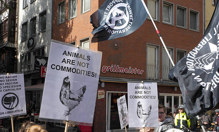 © www.mutbuergerdokus.de: Tierrechtsdemonstration Düsseldorf 2016