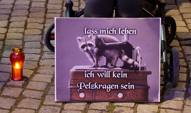 © www.mutbuergerdokus.de: Mahnwache: 'Weil mein Pelz mir gehört'!
