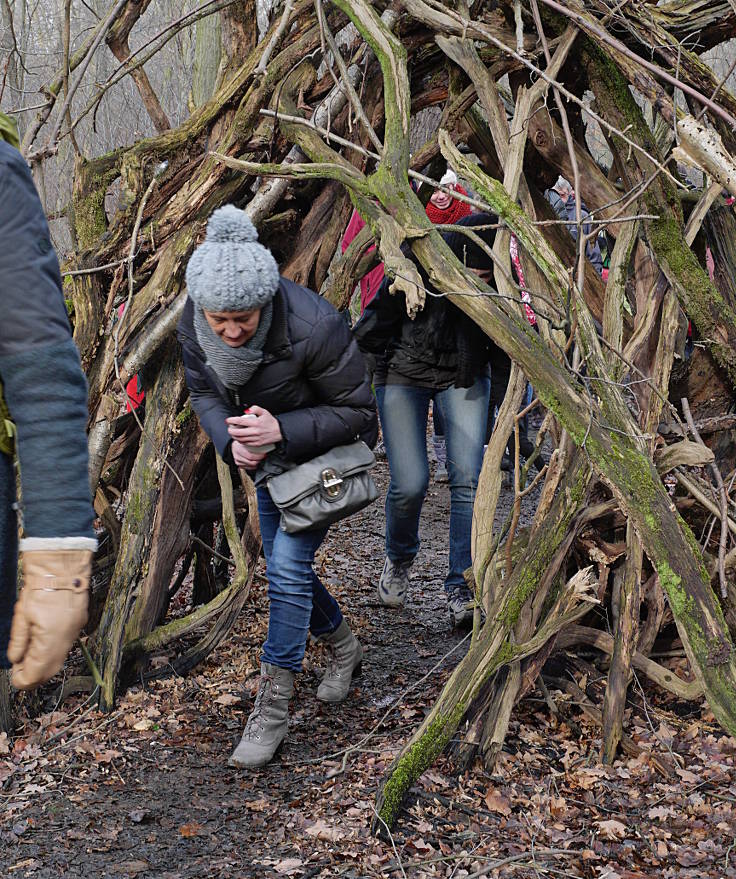 © www.mutbuergerdokus.de: Aktion 'Rote Karte für RWE' - monatliche Waldführung im Hambacher Forst