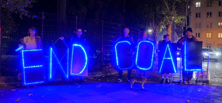 © www.mutbuergerdokus.de: #endcoal Laufdemo: 'Vom Bauwagen der Demokratie zum Kohleausstieg'