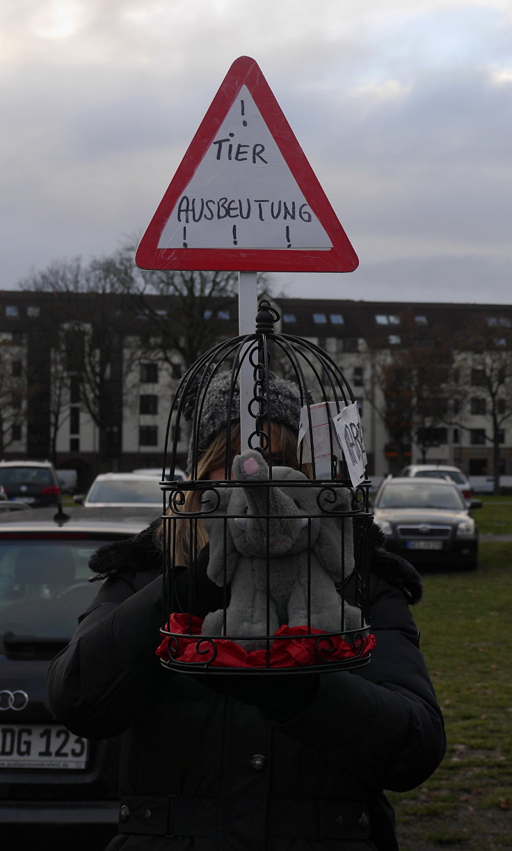 © www.mutbuergerdokus.de: Demonstration gegen Zirkustiere vor 'Circus Probst'