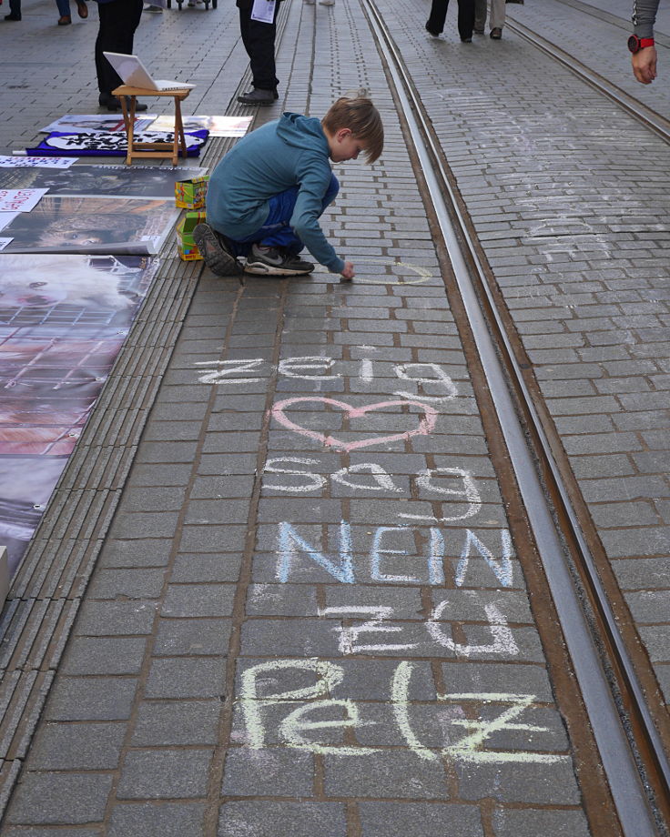 © www.mutbuergerdokus.de: Demonstration gegen Pelz