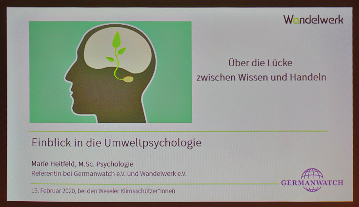 © www.mutbuergerdokus.de: Vortrag und Diskussion mit Marie Heitfeld: 'Klimaschutz braucht Psychologie - Wie wir die Lücke zwischen Wissen und Handeln überwinden'