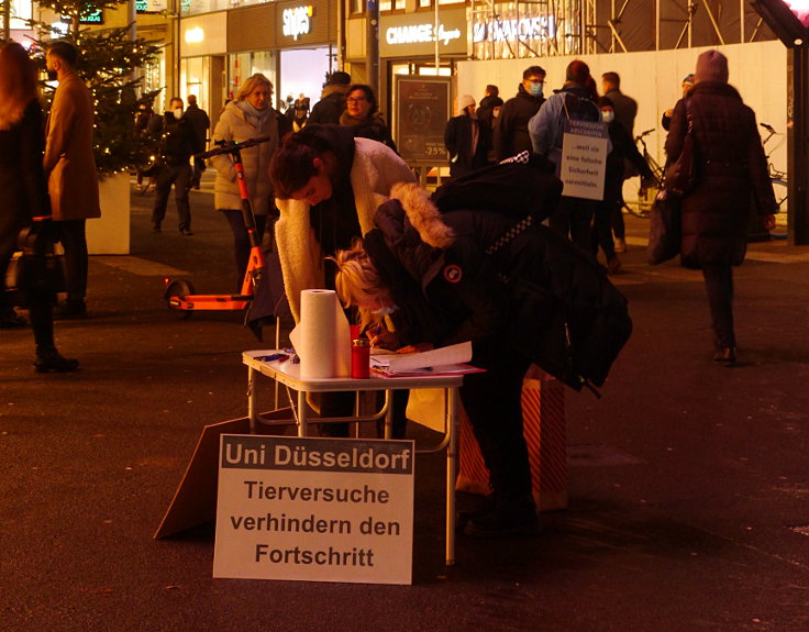 © www.mutbuergerdokus.de: Ärzte gegen Tierversuche Düsseldorf: 'Silent Line - Stiller Protest gegen Tierversuche'