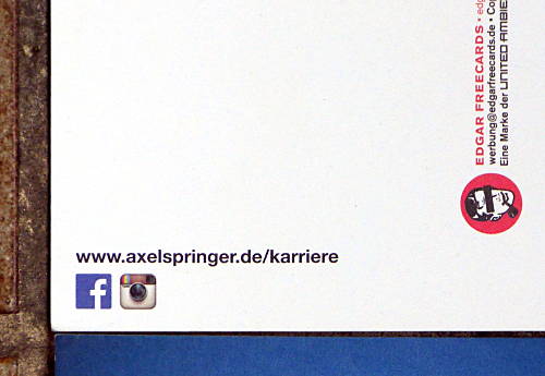Gratispostkarte Axel-Springer-Verlag
