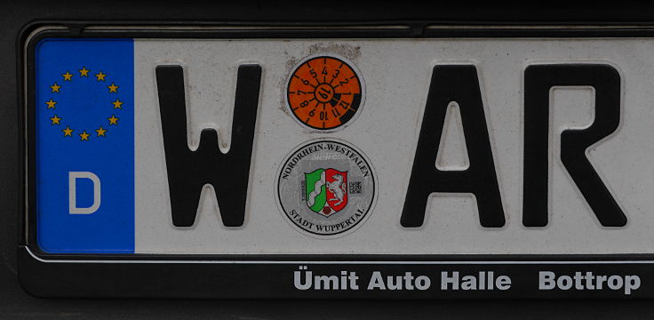 Wunschkennzeichen: 'WAR'