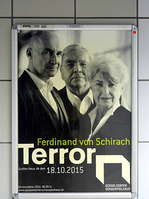 Plakat: 'Ferdinand von Schirach: Terror'