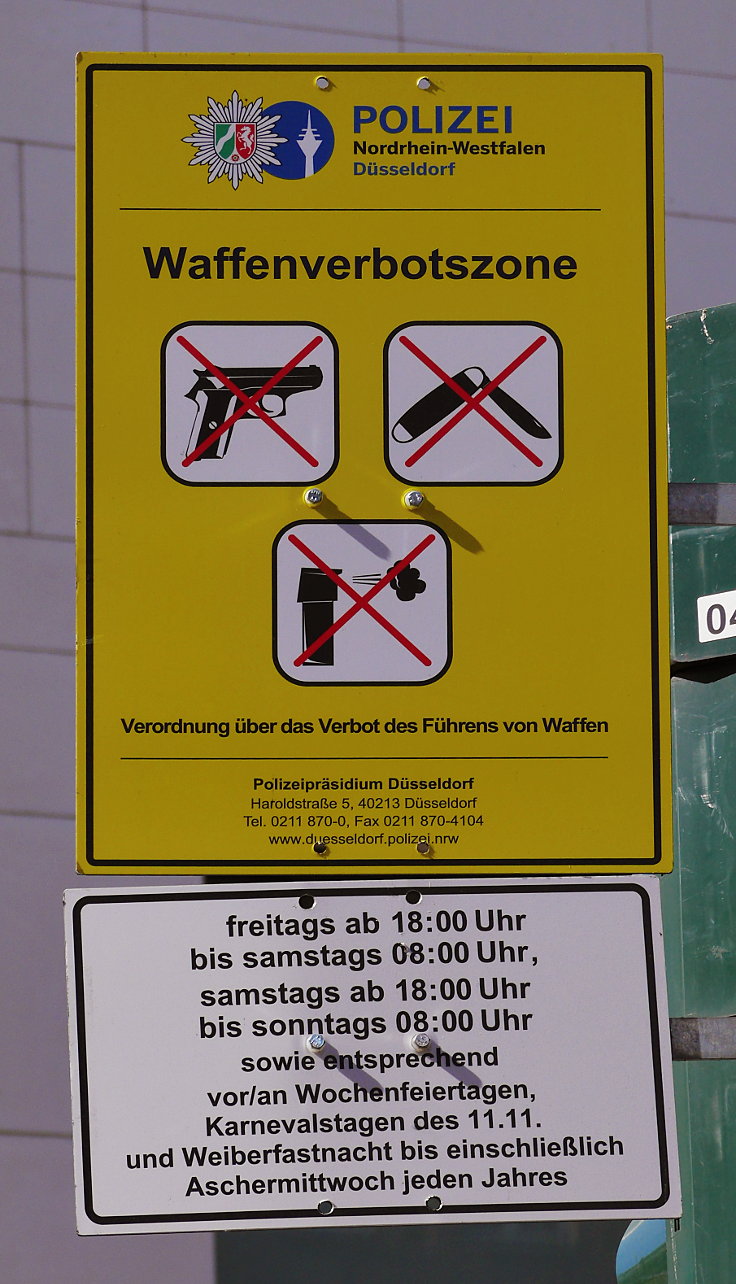 Waffenverbotszone Düsseldorf