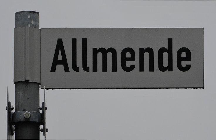 Straßenschild: 'Allmende'