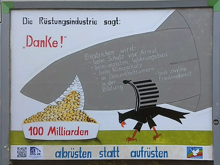 © www.mutbuergerdokus.de: Wilfried Porwol: Gestaltung einer Plakatwand in Krefeld