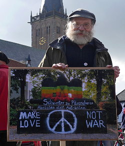 Wilfried Porwol auf der Kalkar-Demo 2019 Wilfried Porwol auf der Kalkar-Demo 2019