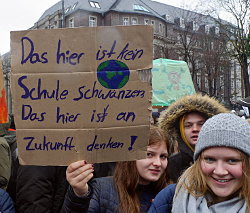 'Schule schwänzen für das Klima'
