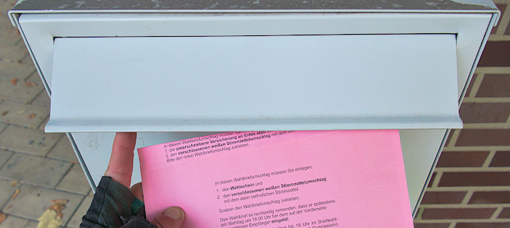 Einwurf Briefwahl Europawahl 2024
